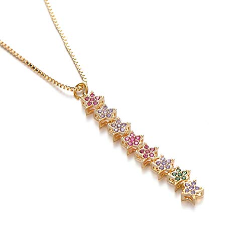 Collier long femme zirconium star bijoux de mariage et soirée chic