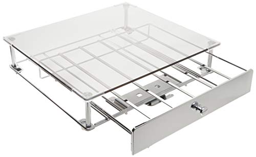 Nifty 6470 Keurig Brewed Glass Top K-Cup Rolling Drawer,Nickel