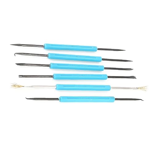 ZHYOHEN 6PCS Dual Tip Soldering Aid Circuit Board Repair and Cleaning Auxiliary Tool Set Suitable for Assembling Integrated Circuits and Precision Electronic Components
