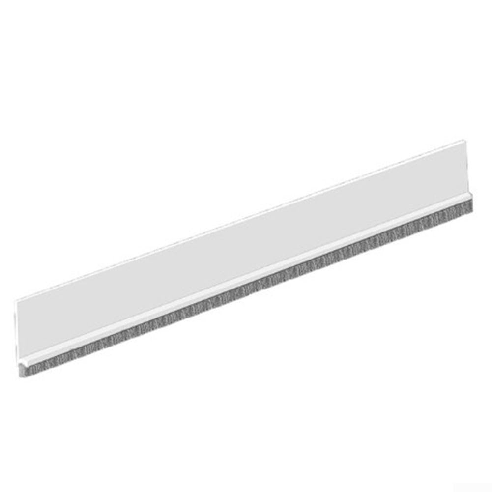 Tira de sellado inferior de puerta de 100 cm TPE cepillo burlete aislante insonorizado para puertas interiores y exteriores (blanco)