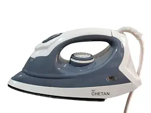 MyChetan XC100 Dry Iron 750W | Light Weight Dry Iron Aluminum Non Stick Coating Sole Plate | 360 degree Swivel Cord | Auto Shutdown | 750 Watts Press