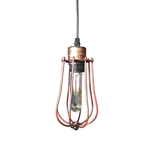 Lustre Antique Lustre BRICOLAGE, E27 Plafonnier Rétro Industriel Fer Vintage Loft Restaurant Hôtel Plafonnier Lustre Pendentif Lampe Luminaire(Ampoule non incluse) (Color : Rust red) Cover