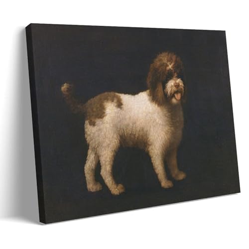 Épagneul d'eau George Stubbs habiller un mur vide cadre gris YiQuSoft