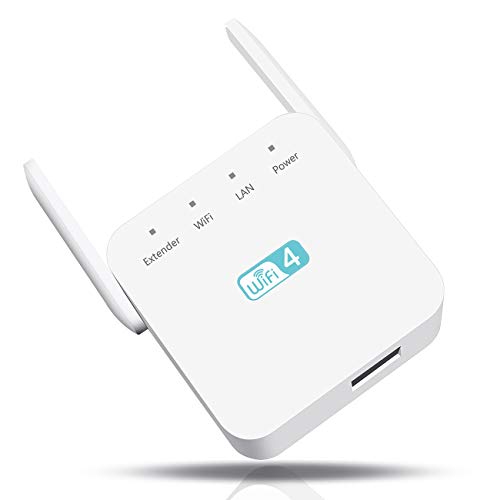無線LAN 中継機 WiFi 中継機 WiFi 中継増幅器 300Mbps 2.4GHz APモード/リピーターモード/ルーターモード Wi-Fi 中継機 LANポート付き、コンセント直挿し 簡易設定（白，A-YS300）
