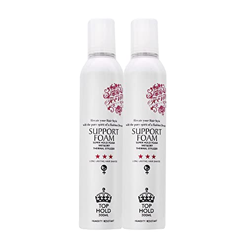  Spuma per capelli professionale tenuta forte 600 ml tecna the spa LMZ support foam red DUO PACK 2 x 300ml PROMOZIONE SPEDIZIONE GRATUITA