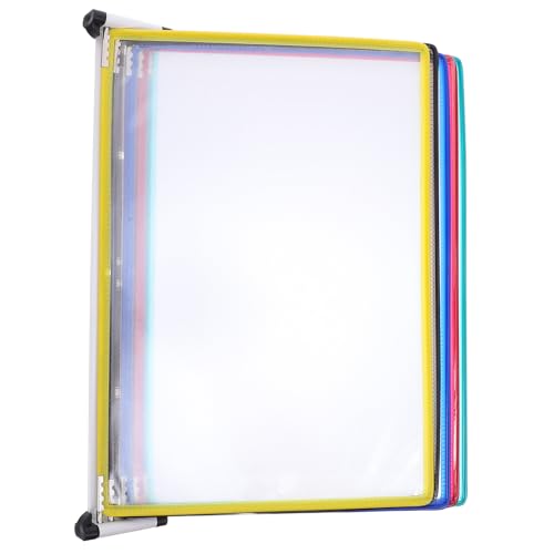 DIYEAH Hängender Wandordner-Organizer: 5-seitiges Ordner-Displaysystem im A4-Format – Dokumentenhalter aus Kunststoff – Referenz-Organizer-Panel, Wandregal für Papieraufbewahrung