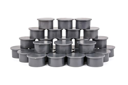 SummitLink Pool Fence Hole Plug Deck Patio Ground Cover Caps (30pcs, Grey (Heavy Duty))