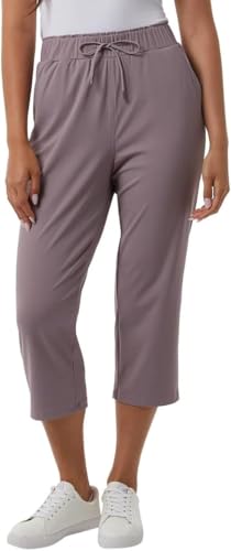 32 Degrees Women's Nylon Lux Capri (US, Alpha, X-Large, Regular, Regular, Purple)