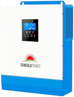 SUNGOLDPOWER 5000W DC 48V All in One Solar Inverter, 80A MPPT Solar Charger and 40A AC Charger, 120V AC Output Pure Sine Wave Inverter for Backup, Off-Grid System (CAN NOT Parallel)