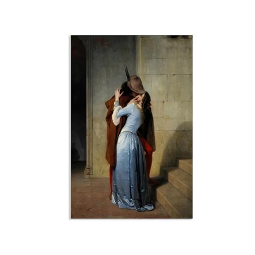 Recopilación de Impresiones sobre lienzo - 5 favoritos. 42 El beso de Francesco Hayez Pintura al óleo sobre lienzo Pósteres e impresiones de retratos Cuadro de pared de arte pop escandinavo para sala de estar 120x80 cm(47x31in) solo...