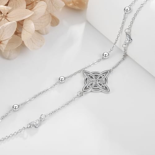 Witches Knot Bracelet Sterling Silver Celtic Knot Bracelet Wicca Jewelry for Women3