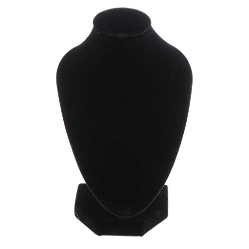 10 Bustes Présentoirs Bijoux Velours Noir Support Collier Pendentif - 6