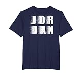 Name Jordan Distressed Design Boys Girls Named Jordan Retro T-Shirt, Men's Big and Tall, Navy Blue, 4X Tall