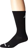 New Balance 1 Pack Run Foundation Flat Knit Crew Socks, Black, Large