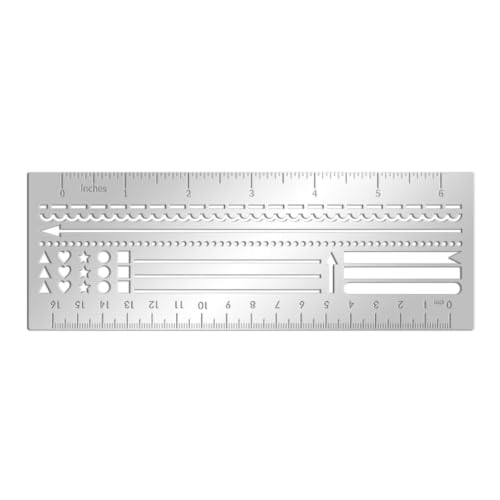 Plantillas de metal para regla y planificador con seguimiento de hábitos de dibujo 8