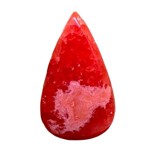 Rhodochrosite gemme naturelle cabochon poire 56x32x7mm bricolage de collier et bague