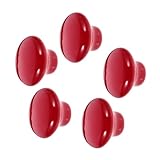 Poignées noires pour armoires : 5 poignées de porte rondes en céramique dans un ensemble seront vendues ensemble, boutons de tiroir ronds