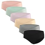 HBselect 6 Pack Womens Maternity Knickers Cotton Pregnancy Panties Under Bump Maternity Underwear