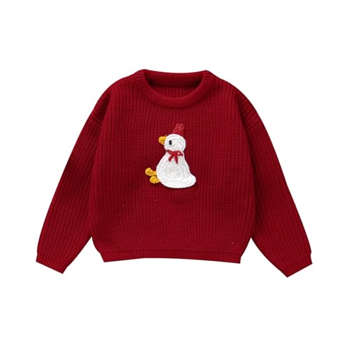Image of YIXPOH Baby Girl Boy Christmas Sweater Blouse Pullover Sweatshirt Warm Crewneck Long Sleeve Cloth for Infant Toddler