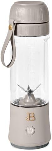 B.eautiful Portable to-Go Blender 2.0, 70 W, 16 oz, Porcini Taupe,19484, Standard