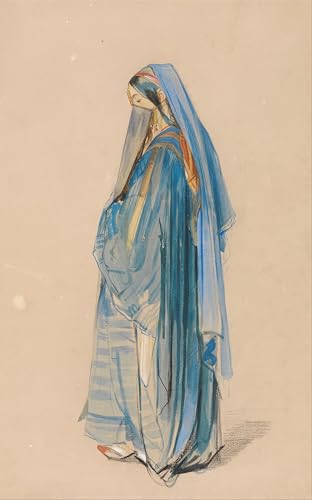 Tableau une jeune femme turque par John Frederick Lewis impression sur toile salon 60x90cm