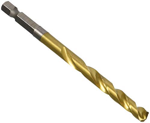 Milwaukee Electric Tool 48-89-4614 Twist Impact Drill Bit, 17/64" Diameter X 4-1/4" L, 2-1/2", 1/4" Hex Shank, 135 Degree, Titanium #TOP9