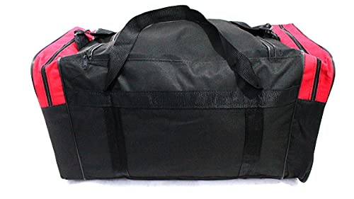 Bolsa de viagem extra grande Grande Com Alça Cor: Preto - Vermelho