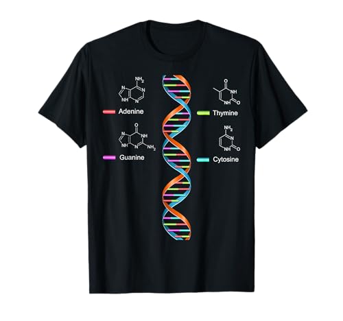 MathWare Nerd ADN Helix Genética Evolución Biología Ciencias Profesor Camiseta Unisex Adulto Black Small