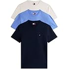 Tommy Jeans TJM Xslim 3 Pack Tee Ext Dm0Dm21579 T-Shirt S/S, Multi (Dnn/Ancient White/Lt Hori Blue), XL Homme
