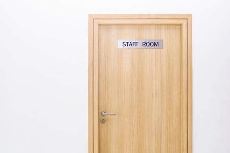 SIGNOOGLE Staff Room Acrylic Plate Display Sign Board for Hotel Restaurant Mall Bank Office Black Silver (30 Cm x 7 Cm)