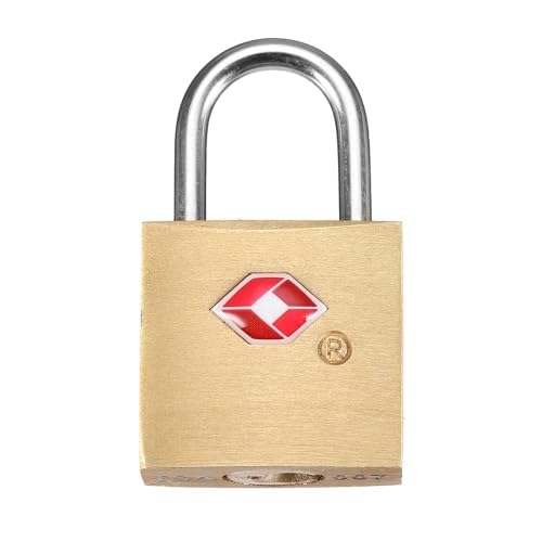 VIVITO TSA Approved Brass Padlock with Keys for Luggage, Travel-Friendly internationally- Golden Colour (Pack of Two)