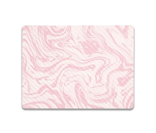 Image of MightySkins Carbon Fiber Skin Compatible with Microsoft Surface Laptop Go 3 (2023) Full Wrap Kit - Silky Pink | Protective, Durable Textured Carbon Fiber Finish | Made in The USA