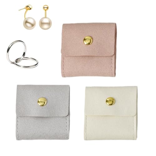 Nevalerra Pequeña de viaje para joyas, 3 piezas, multifuncional, portátil, plegable, de joyería compacta | Organizador de para collar de pulsera, cosméticos para monederos-U