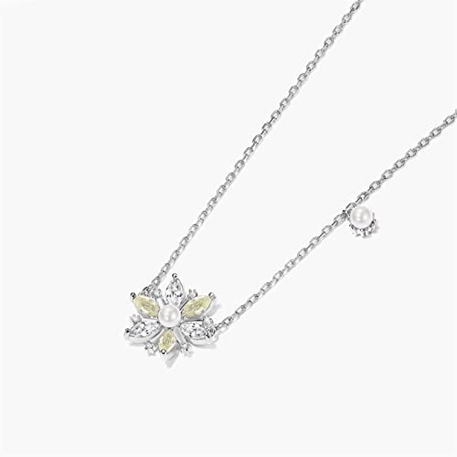 Collier argent 925 fleur anti-allergie chaîne clavicule douce - 6