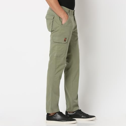 Image of Spykar Men's Regular Cargo Pants