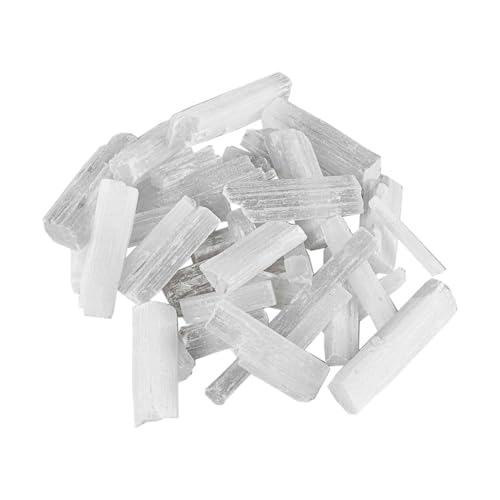 NKlaus Selenit Rohstäbchen 900g – Natürliche Heilsteine für Meditation, Reiki & spirituelle Energiearbeit, Edelsteine zur Chakra-Harmonisierung & Raumreinigung