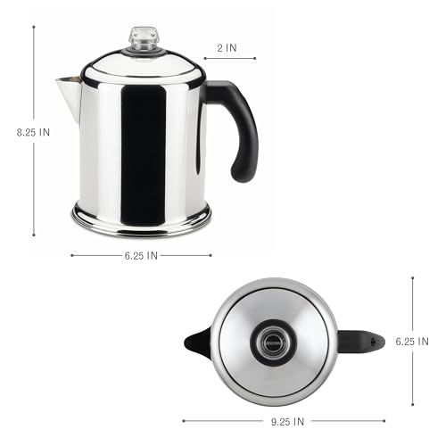 Farberware Classic Yosemite Stainless Steel Coffee Percolator - 8 Cup, Silver by Farberware - Image 2