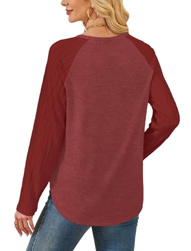 Image of SAMPEEL Sweatshirt for Women Long Sleeve Shirts Crewneck Sweaters Fall Fashion Outfits 2025 Trendy Tunic Tops Plus Size