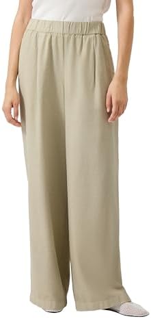 s.Oliver Twill-Hose mit Wide Leg und Bundfalte