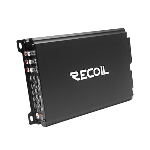 RECOIL DI1300.5 5-Channel Class-D Car Amplifier 2600W Max, 4/2 Ohm Stable, 1 Ohm Stable Mono Sub Channel, Full Range Amp for Speakers and Subwoofer