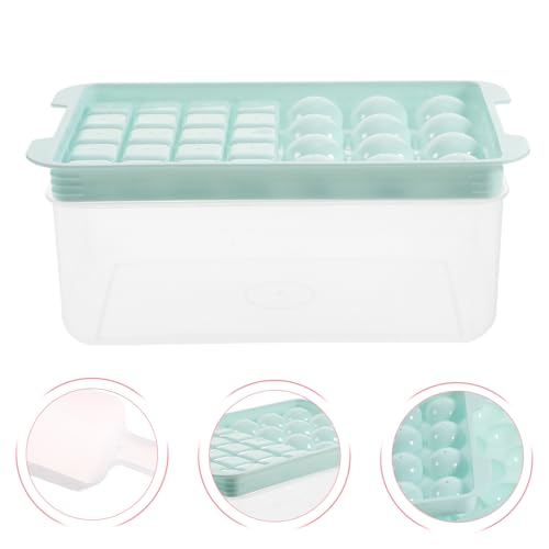Molde para hielo en bolas y cubos 2 piezas azul miniatura 4