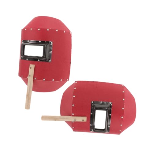 LIFKOME 2個 手持ち式溶接シールド 丈夫な木材と加硫紙製 火花や破片から保護 軽量で持ちやすい設計 溶接 切断作業に