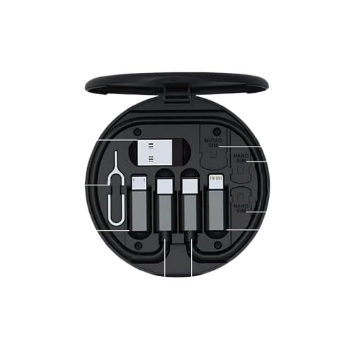 Mojo Monkey All in One 60W USB Fast Charging Travel Cable Set Type C, Lightening and Micro USB Port Inbuilt Mobile Stand Compatible with iPhone, iPad,Samsung,OnePlus, Mi,Oppo,Vivo,iQOO (Black) (B0DFVJ7Y83) Amazon Price History, Amazon Price Tracker
