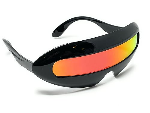 My Shades - Cyclops Futuristic Revo Shield Color Mirror Lens Wrap Arond Cosplay Sunglasses3