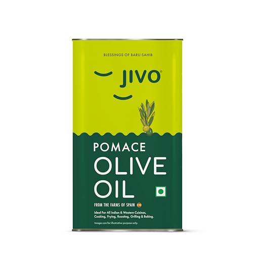 Image of Jivo Everyday Cooking Pomace Olive Oil 3 Litre | Imported from Spain | Rich in MUFA, Low in Saturated Fat | Ideal for Frying, Roasting & Baking | Cooking Oil for Daily Use