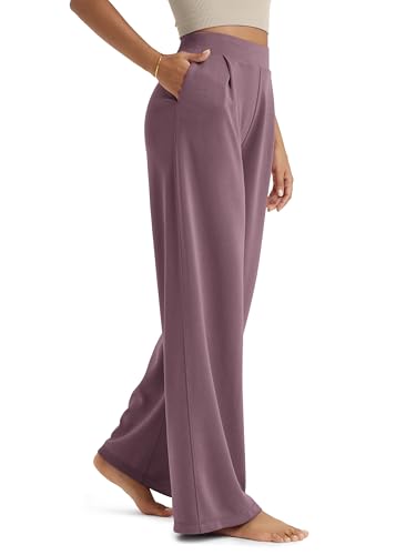 Image of ODODOS Modal Soft Wide Leg Pants for Women High Waist Casual Relaxed Pants with Pockets-27 /29 inch / 31 inch Inseam