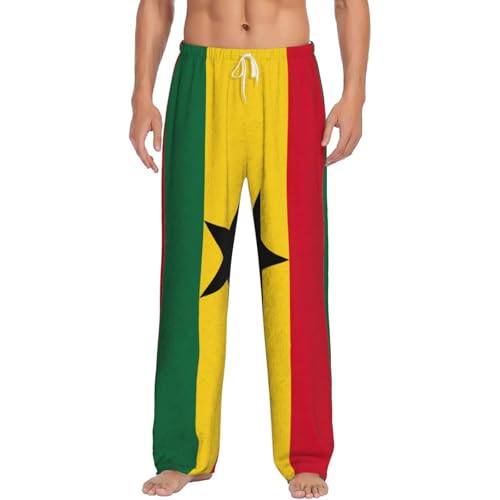 Pantalon pyjama homme drapeau Ghana en micropolaire premium