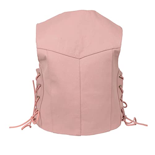 Leather King Girls' Side Lace Vest (Pink, Xxx-Small) (Kids) #TOP1