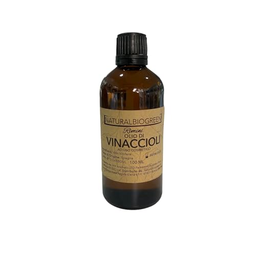 Naturalbiogreen Aceite base de semillas de uva en botella de cristal 100 ml
