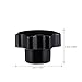 Artibetter 12 Pcs M8 Threaded Star Knobs with Copper Core, Black Plastic Thru Hole Screw-on Hand Clamping Handles for Industrial Machinery and Equipment